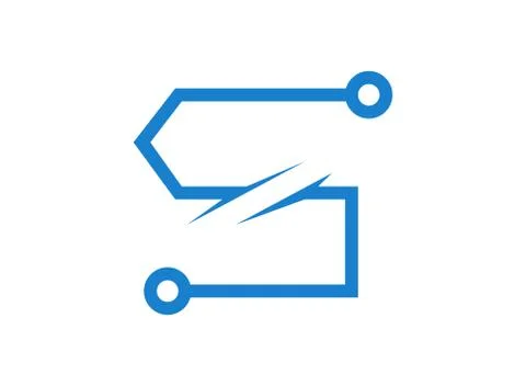 S letter tech logo Stock-Illustration