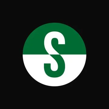 S lettermark vector logo illustration. イラスト素材