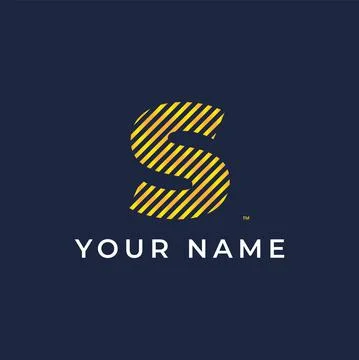 S Line Letter Logo Stock Illustration