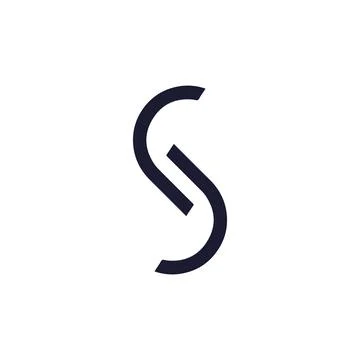 S logo catchy s simple icon Stock Illustration