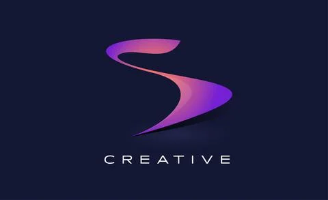S Logo Design Vector with Creative Modern Design Shape and Vibrant Colors Stock-Illustration