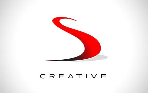 S Logo Design Vector with Creative Modern Design Shape and red Colors Stock Illustration