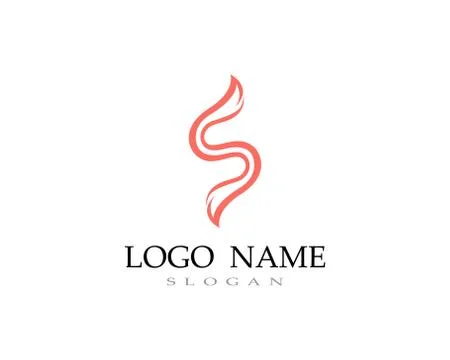 S logo vector line template font Stock Illustration