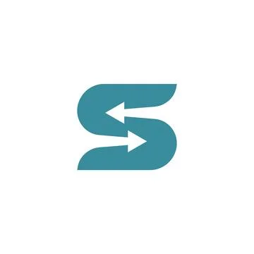 S logos s direction right and left symbol design, graphic, minimalist.logo Stock Illustration