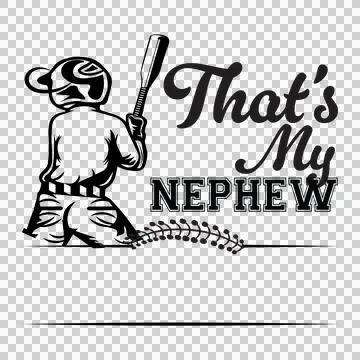 That S My Nephew Baseball player silhouette swinging Ilustração Stock