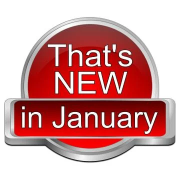That's new in January Button – 3d illustration Stock Illustration
