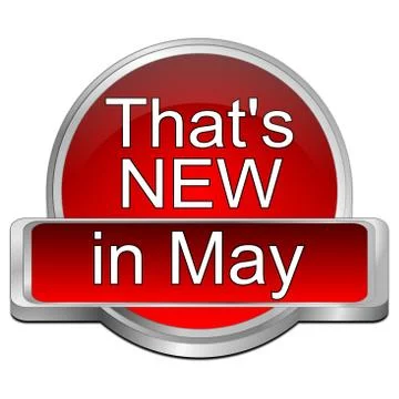 That's new in May Button -  3D illustration Stock Illustration