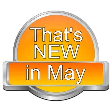 That's new in May Button Stock Illustration
