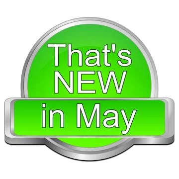 That's new in May Button Stock Illustration