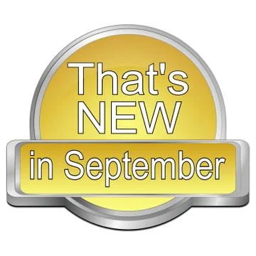 That's new in September Button – 3D illustration Stock Illustration