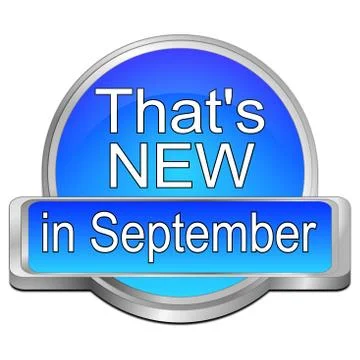 That's new in September Button Stock Illustration