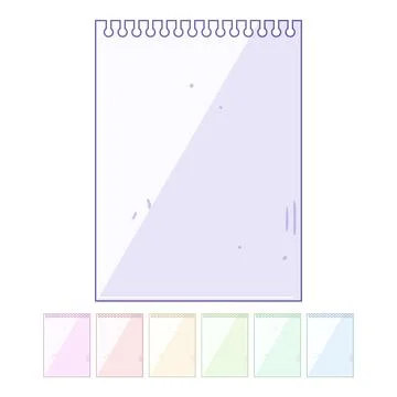 S notebook line page cartoon vector graphic Stock Illustration