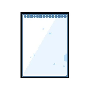 S notebook line page pixel art vector illustration Stock Illustration