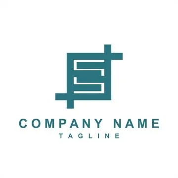 S, sb, qb initials geometric company logo Illustrazione stock