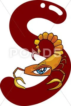 S for scorpion Stock Illustration