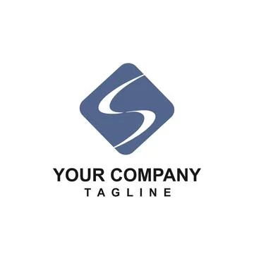 S, SD initials rectangle shape vector logo and icon Stock Illustration