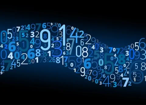 S-shape, font from numbers Illustrazione stock