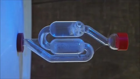 S-shaped fermentation odor trap. moonshine production process. Stock Footage 143217095
