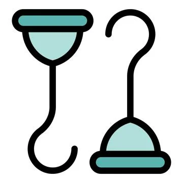 S shaped hook hanging from ceiling holding light fixture Stock Illustration