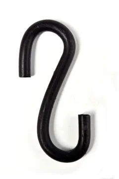 S-shaped hook  on white background Stock Photos