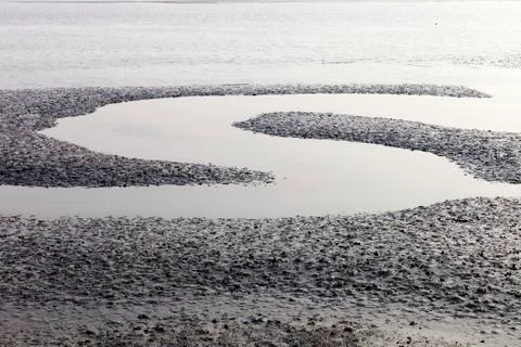 S-shaped water stream Stock Photos