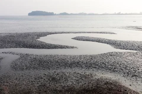 S-shaped water stream Stock Photos