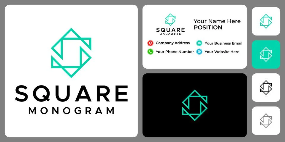 S SQUARE LOGO Illustrazione stock
