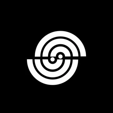 S, SS, SOS, CSC, CC, OS, SO, NU initials circle geometric logo and vector ico Stock Illustration