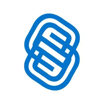 S, SS,BS, SG initials geometric line art logo and vector icon Stock Illustration