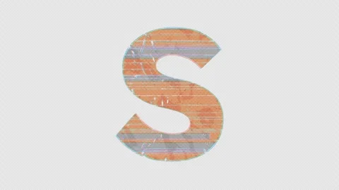 S to T Letter Switch in Glitchy Cartoon Style Stock Footage 254027664