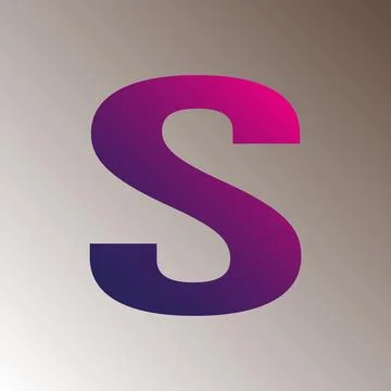 S text gradient color letter mark logo template vector design Stock Illustration