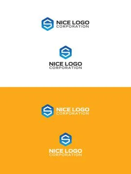 S triangulated logo Illustrazione stock
