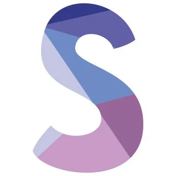 S vector low poly wrapping surface pastel alphabet letter Stock Illustration