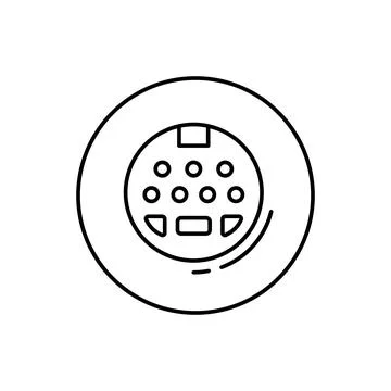S-video, connector icon. Simple line, outline vector elements of connectors and Illustrazione stock