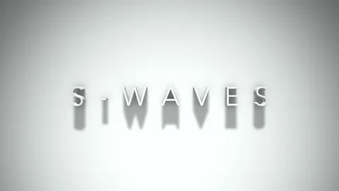 S-Waves 3D title animation with shadows on a white background Stock Footage 296718395