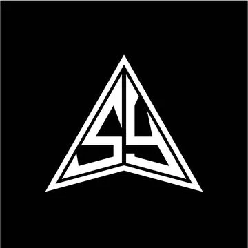 S Y initials in the form of a modern minimalist arrow. perfect for letters, g Stock Illustration