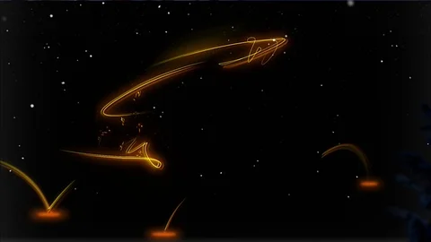 S2 04 Happy Birthday Text Animation with Effect Neon 库存影片 126923402