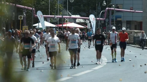 S25 Berlin Focus Shift Plant to Runners Nollendorfplatz May 2023 Stock Footage 332126791