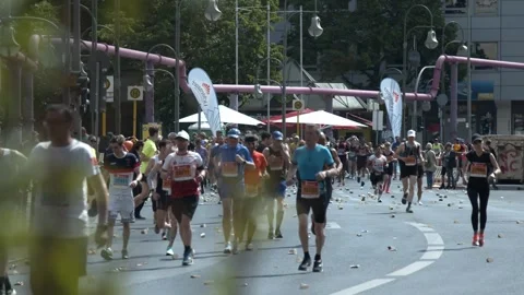 S25 Berlin Focus Shift Plant to Runners Nollendorfplatz May 2023 Stock Footage 332128121