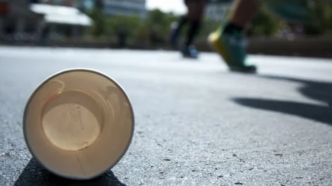 S25 Berlin Litter Cup Cleanup Nollendorfplatz May 2023 Stock Footage 333270817