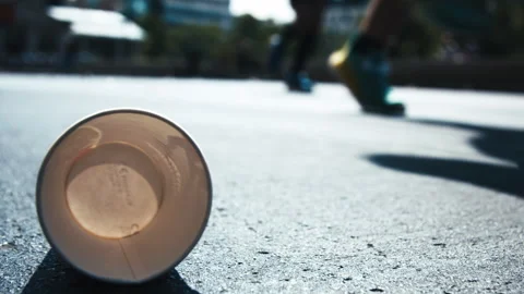 S25 Berlin Litter Cup Cleanup Nollendorfplatz May 2023 Stock Footage 333270820