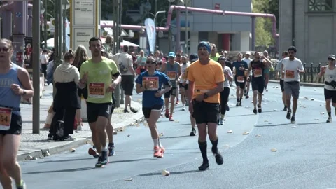 S25 Berlin Runners Slow Motion Nollendorfplatz May 2023 Stock Footage 332127450