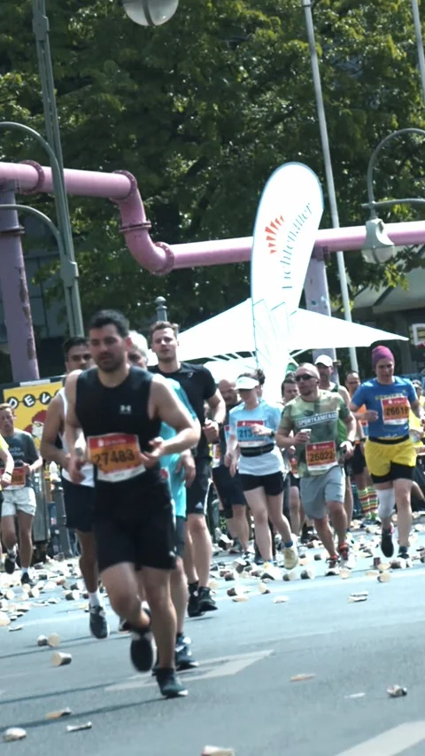 S25 Berlin Runners Slow Motion Nollendorfplatz May 2023 Stock Footage 332132212