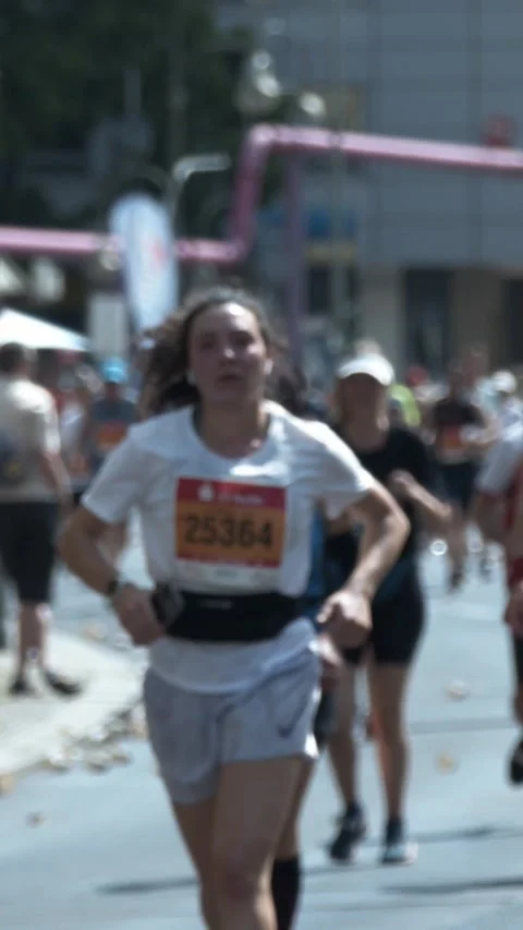 S25 Berlin Runners Slow Motion Nollendorfplatz May 2023 Stock Footage 332132254