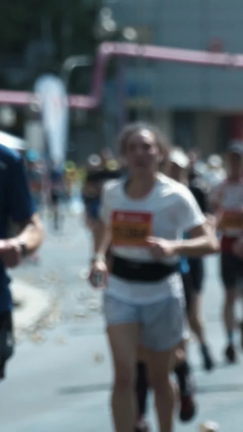 S25 Berlin Runners Slow Motion Nollendorfplatz May 2023 Stock Footage 332132261
