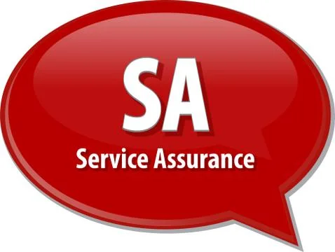SA acronym word speech bubble illustration Illustrazione stock