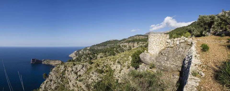 Sa Ferradura lookout, Miramar property, Valldemossa, Mallorca, Balearic Islan Stock Photos