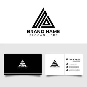 SA initial letter icon logo with business card vector design template Stock Illustration