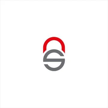AS SA Letter monogram Initial Unique modern flat abstract logo design. AS S.. Stock Illustration