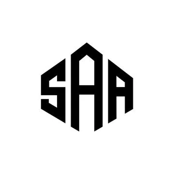 SAA letter logo design with polygon shape. SAA polygon and cube shape logo .. Stock Illustration